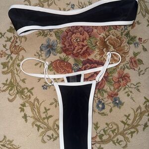 Black and White Bikini Set